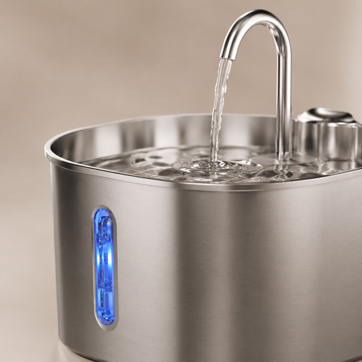 PureSpring stainless steel cat fountain