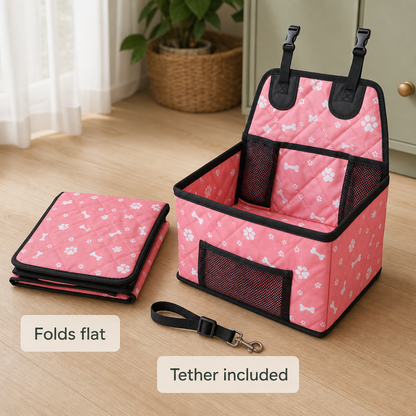 Folds flat, tether included