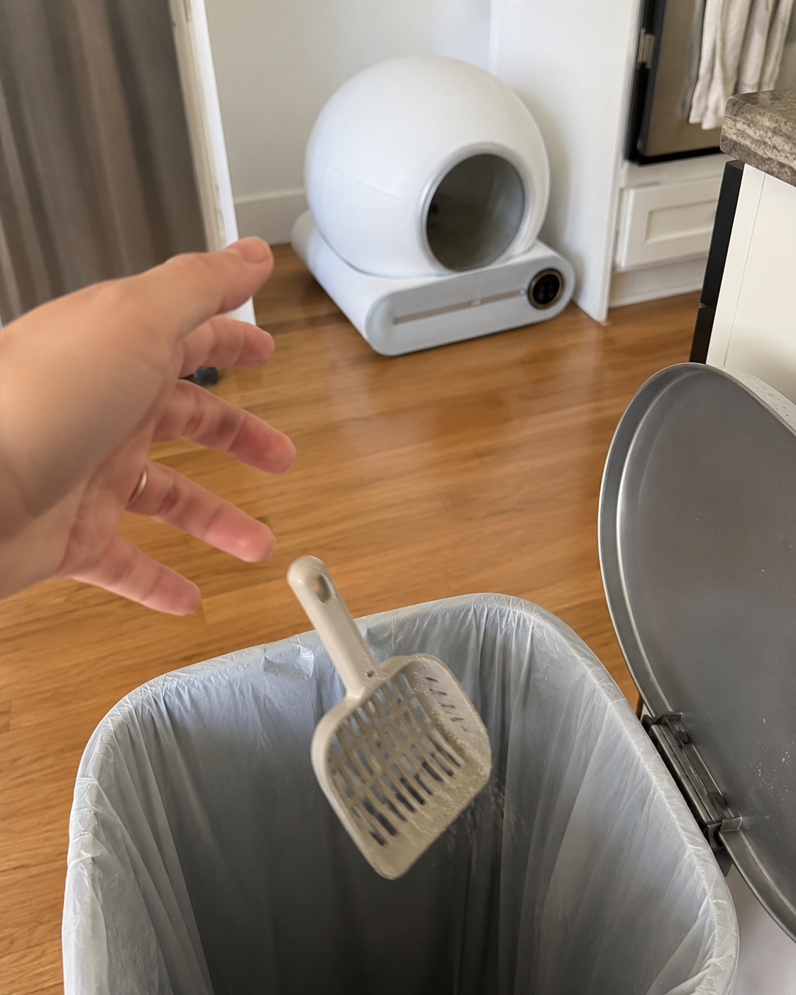 Self-cleaning litter box — never scoop